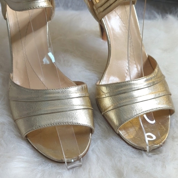 Kate Spade Soft Gold Leather Lightweight Slingback Sandals Size 8.5 - Picture 5 of 16